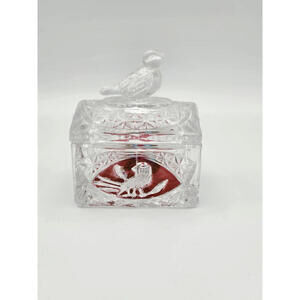 Hofbauer Crystal Trunk Trinket Dish Box From "The Byrdes Collection"